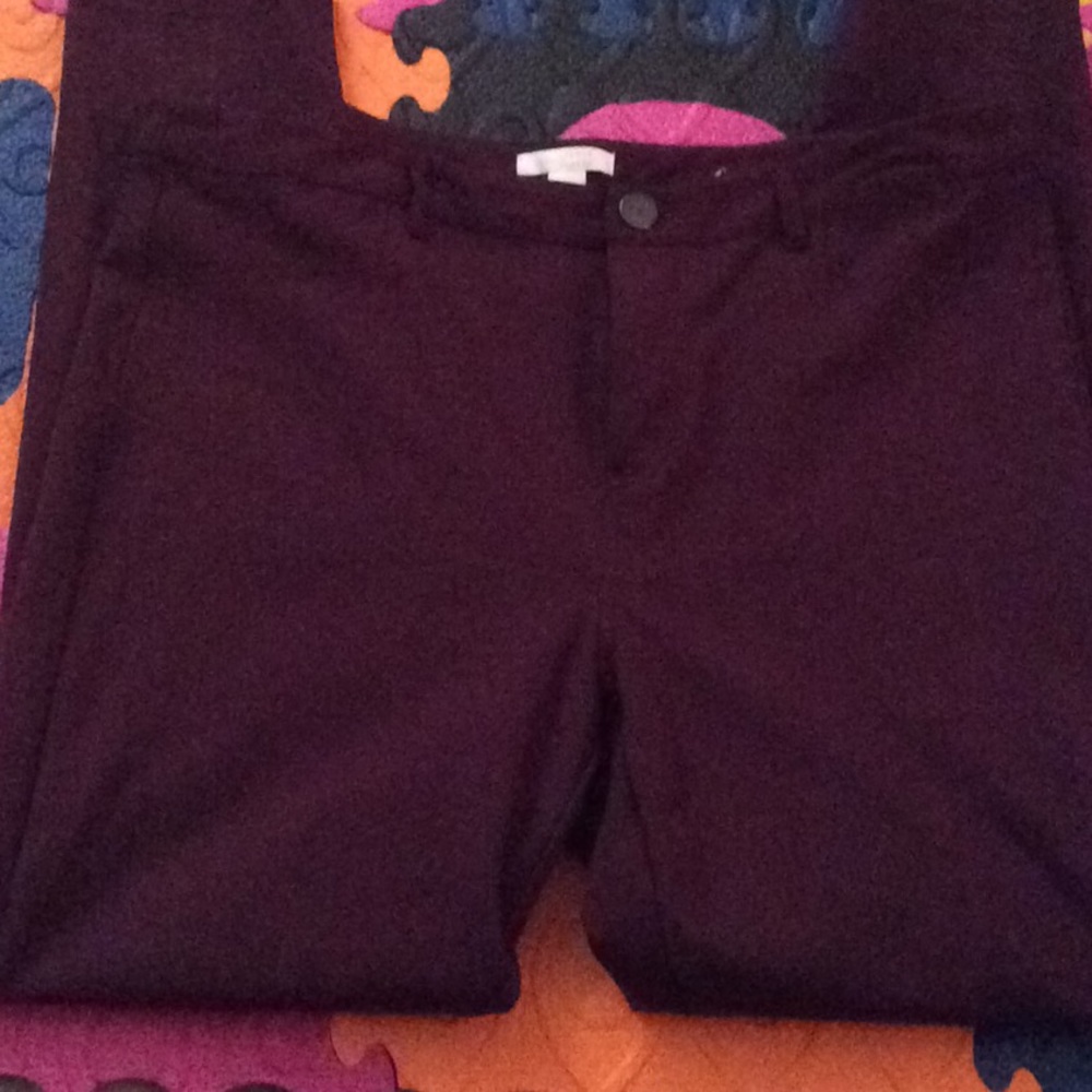 Plus-size women’s Plum colored stretchy pants